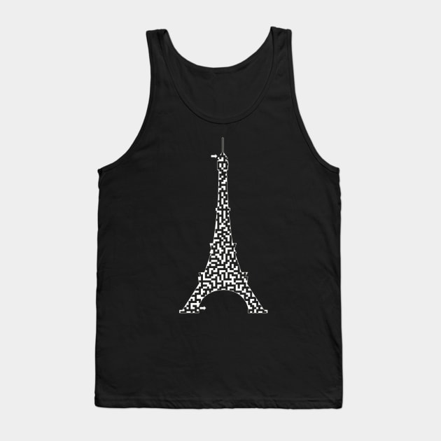 Eiffel Tower in Paris, France Maze & Labyrinth Tank Top by gorff